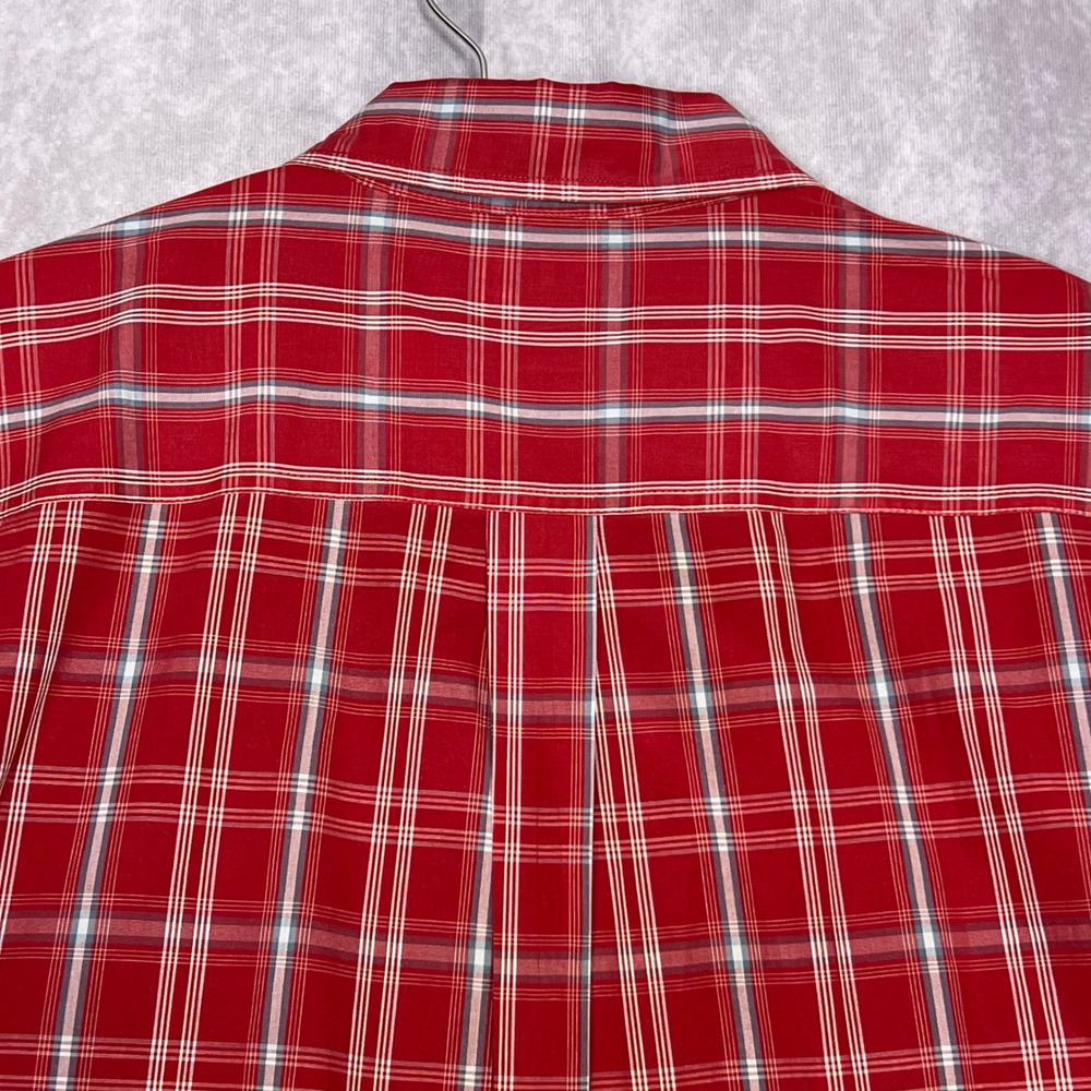 Carhartt Button Down Shirt Mens 2XL Red Plaid Excellent Short Sleeve S208 CRI - Picture 9 of 12